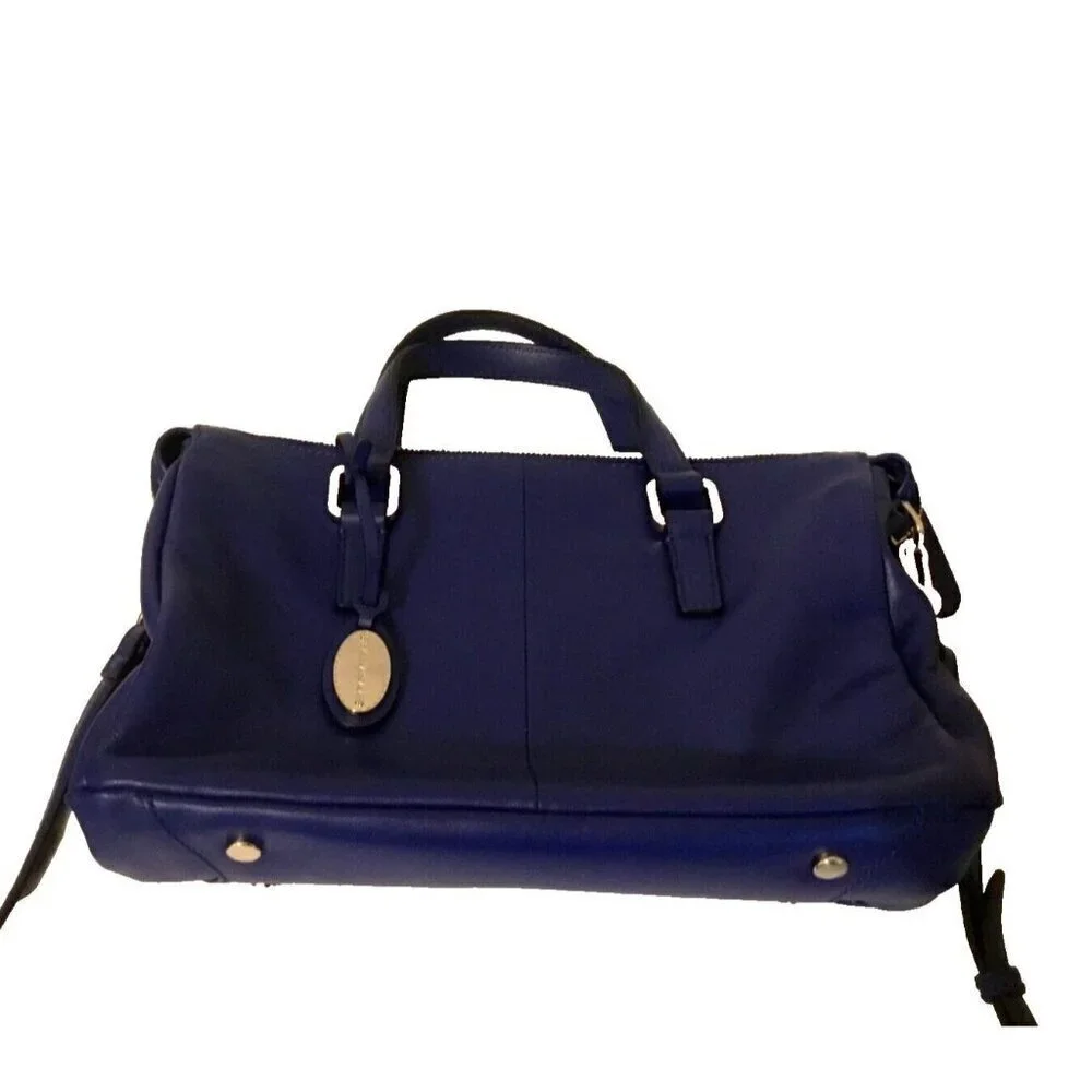 SABRINA SCALA Blue Woven Leather SATCHEL BLUE CROSSBODY Hong Kong